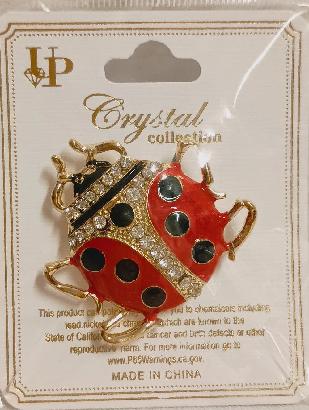 Women's Fashion Pin Jewelry Brooch Ladybug Gold